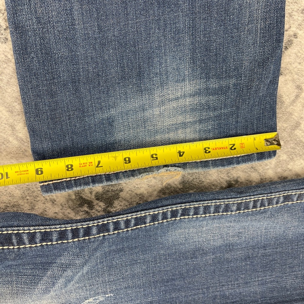 Rock Revival Womens 30 Jen 05 Bootcut Jeans Solid Blue Denim Embellished Y2K - Picture 9 of 16